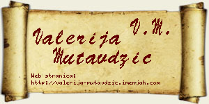 Valerija Mutavdžić vizit kartica